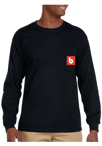 Men’s Long-Sleeve Bold T-Shirt with Pocket